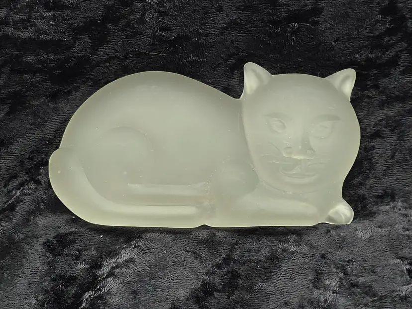 Cat Satin Glass Paperweight by Collective Resource Group