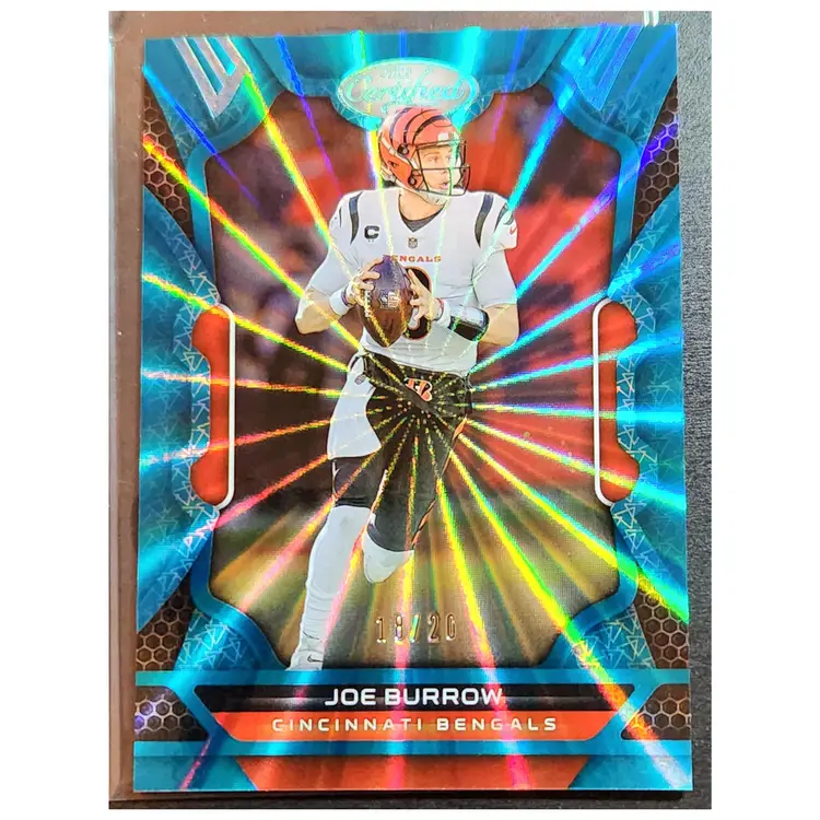 2022 Panini Certified Joe Burrow Teal Mirror Parallel