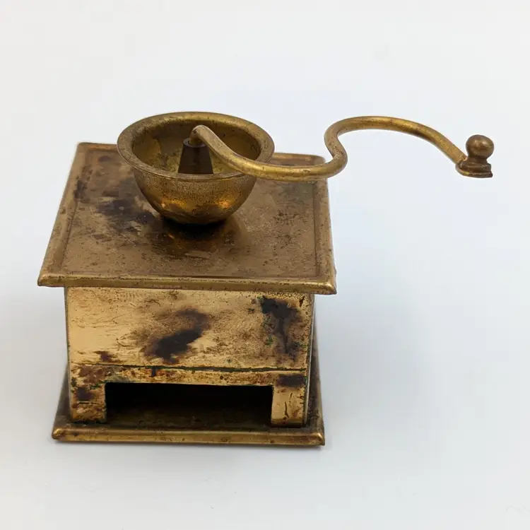 Miniture Brass Dollhouse Coffee Spice Grinder