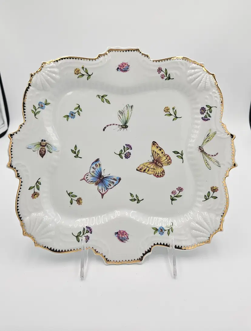 #C86 I Godinger & Co "Primavera" 2001-2009 Square Porcelain Plate
