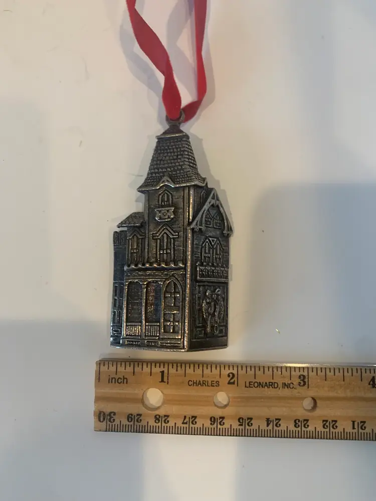 Christmas Building Metal Ornament