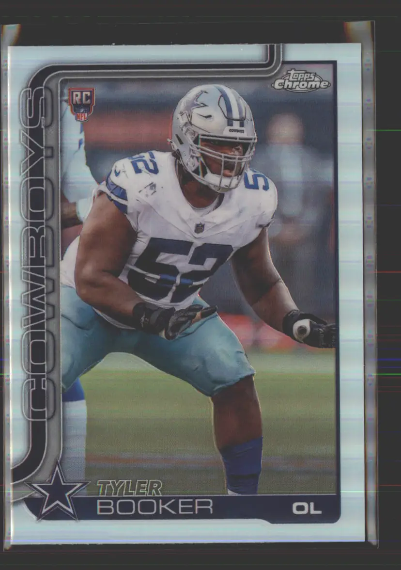 Tyler Booker 2025 Topps Chrome Refractor #381 - (142) - Dallas Cowboys