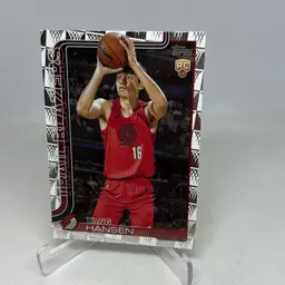 2025-26 Topps Yang Hansen RC Silver Net Foil Rookie #216 Trail Blazers Card