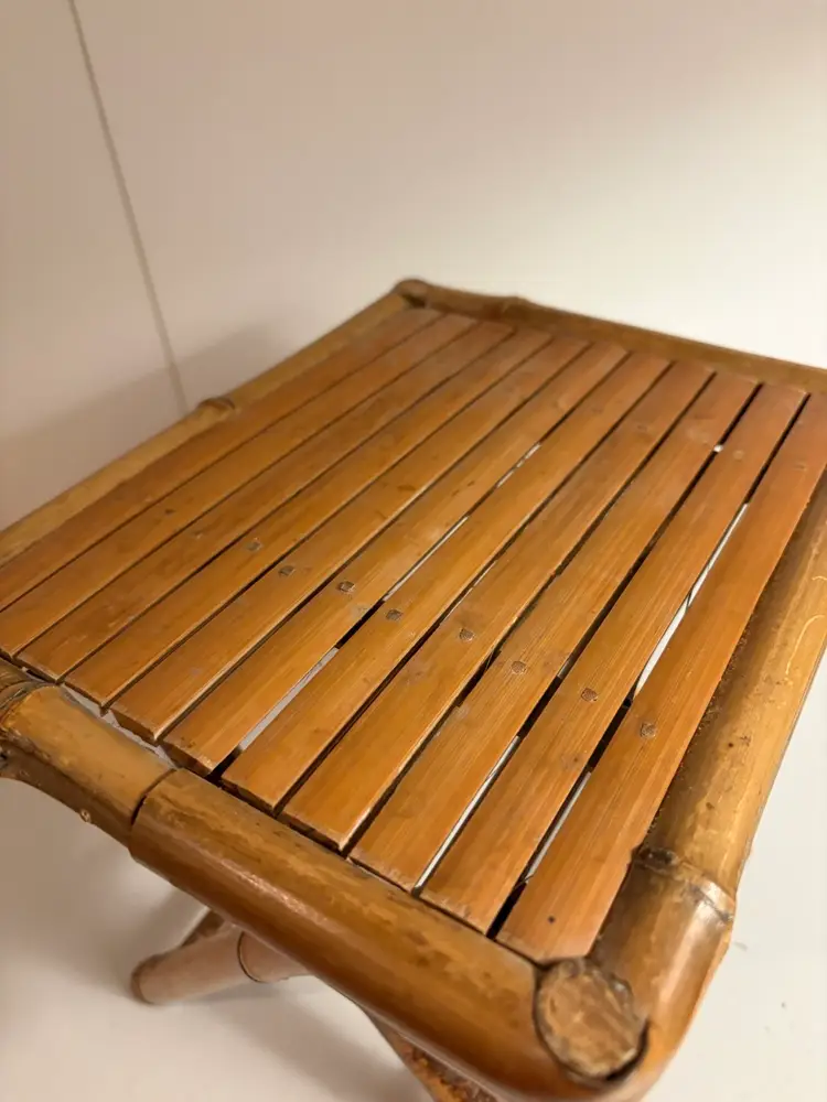 Vintage Bamboo Plant Stand Or Riser