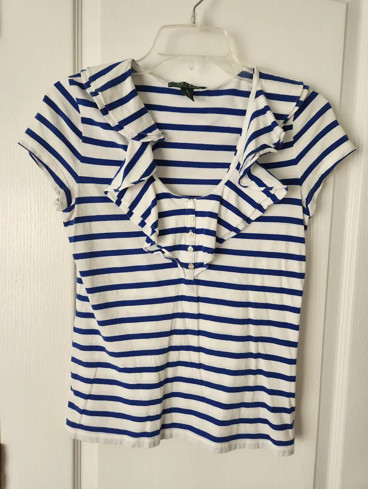 Ralph Lauren Size S Blue and White Shirt