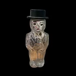 00. Vintage Man with Tuxedo Suit & Top Hat Small Perfume Bottle 3.5"