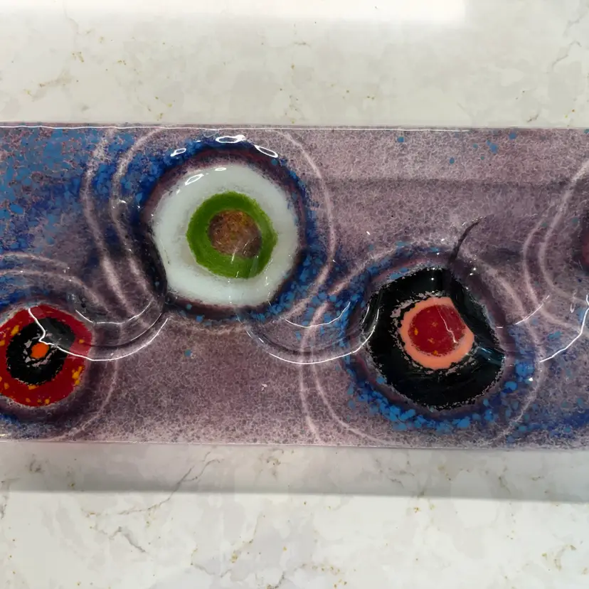 Handmade Fused Glass Tea Light Candle Holder