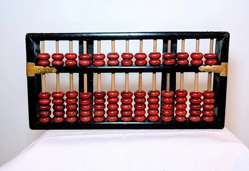 Lotus-Flower Brand 10 Rows 91 Beads Original Wood Chinese Abacus
