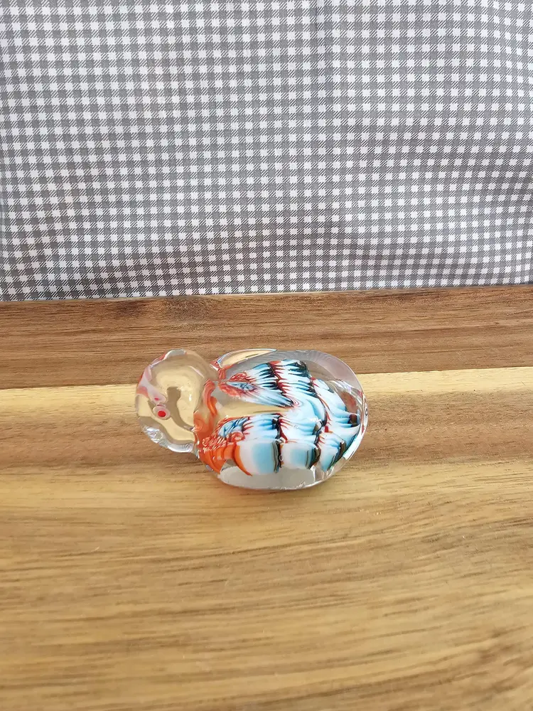 Colorful Glass Bunny Paperweight