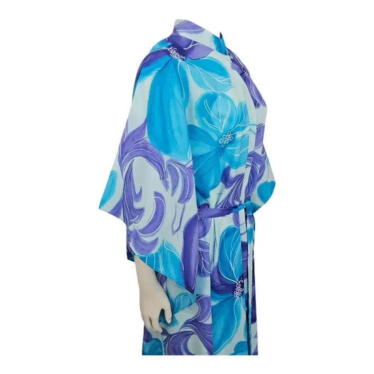 Vintage 70's Blue Hilo Hattie Caftan Muumuu Kaftan