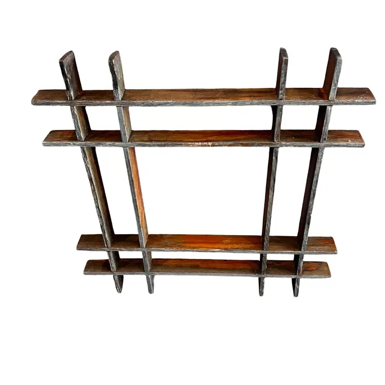 006 Vintage Wood Shelf Holds Minis