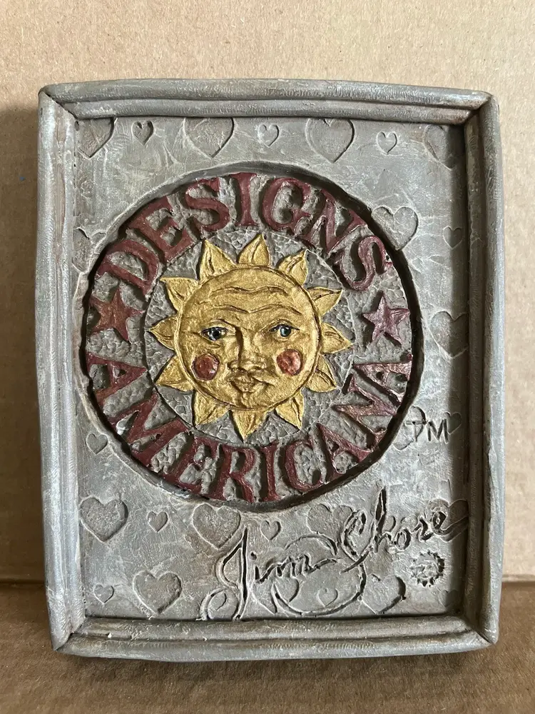 Jim Shore Shelf Plaque Hearts And Sun Americana Design SIGNED