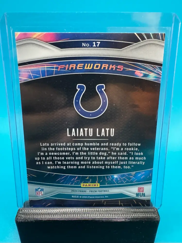 Laiatu Latu Prizm Fireworks RC Indianapolis Colts