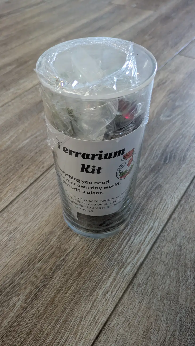 Closed Cylinder Terrarium Kit 7.5"x3.5"