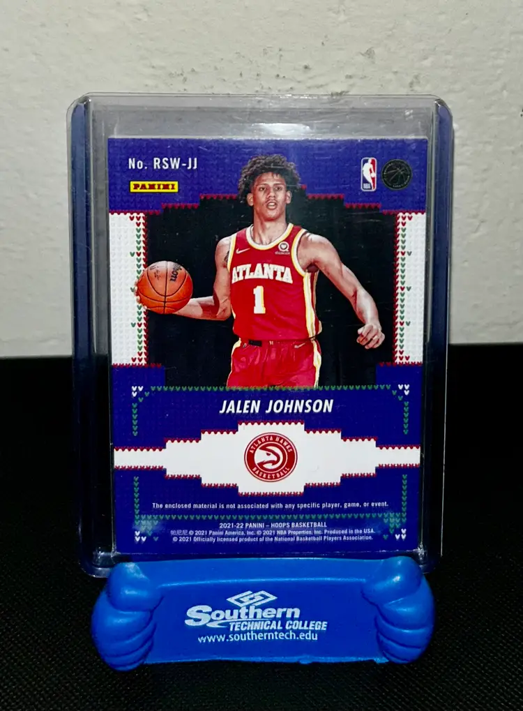2021-22 Panini NBA Hoops Winter Jalen Johnson Rookie Sweaters Hawks NM-MINT