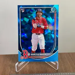 Marcelo Mayer (Boston Red Sox) 2025 Bowman Chrome Sapphire Rookie Image Variation