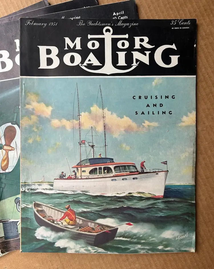 5 Vintage Motor Boating Magazine