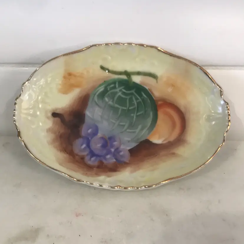 Vintage Handpainted Small Trinket Dish
