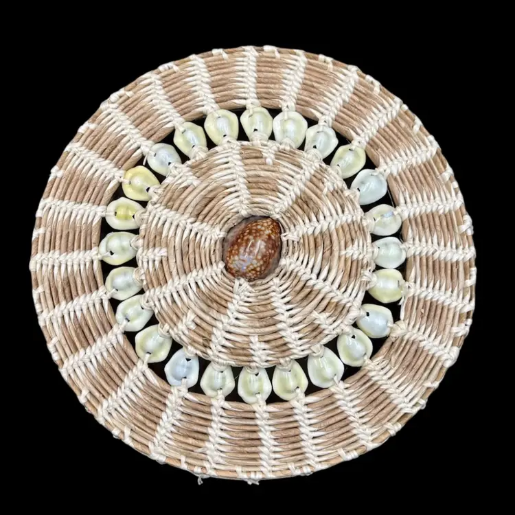 Decorative Lidded Basket w/ Shells