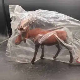 Vintage Darice Flocked MOOSE Home for the Holidays NOS 10 inch