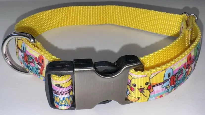 Dog Collar Pokemon Game Large Handmade Heavy Duty W/Buckle NEW