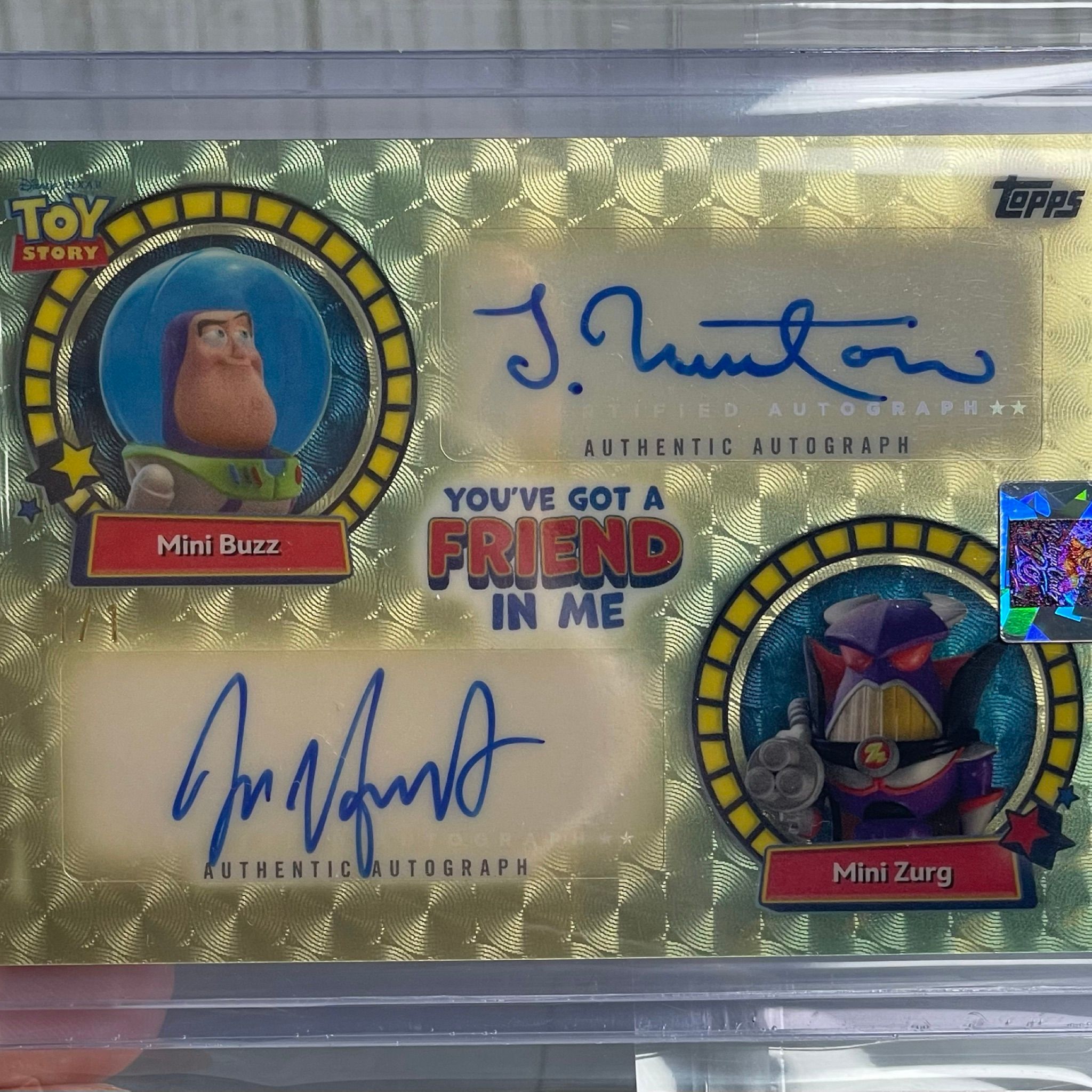 その他 TOPPS TOYSTORY MINI BUZZ AUTO 2025 Topps Toy Story 30Y Mini Buzz Mini Zurg Dual Auto 1/1
