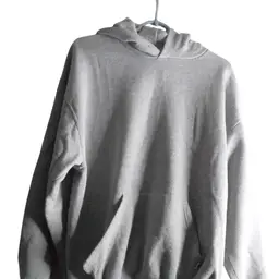 Russell Athletic Solid Grey Unisex Hoodie Sweatshirt Sz L cotton blend