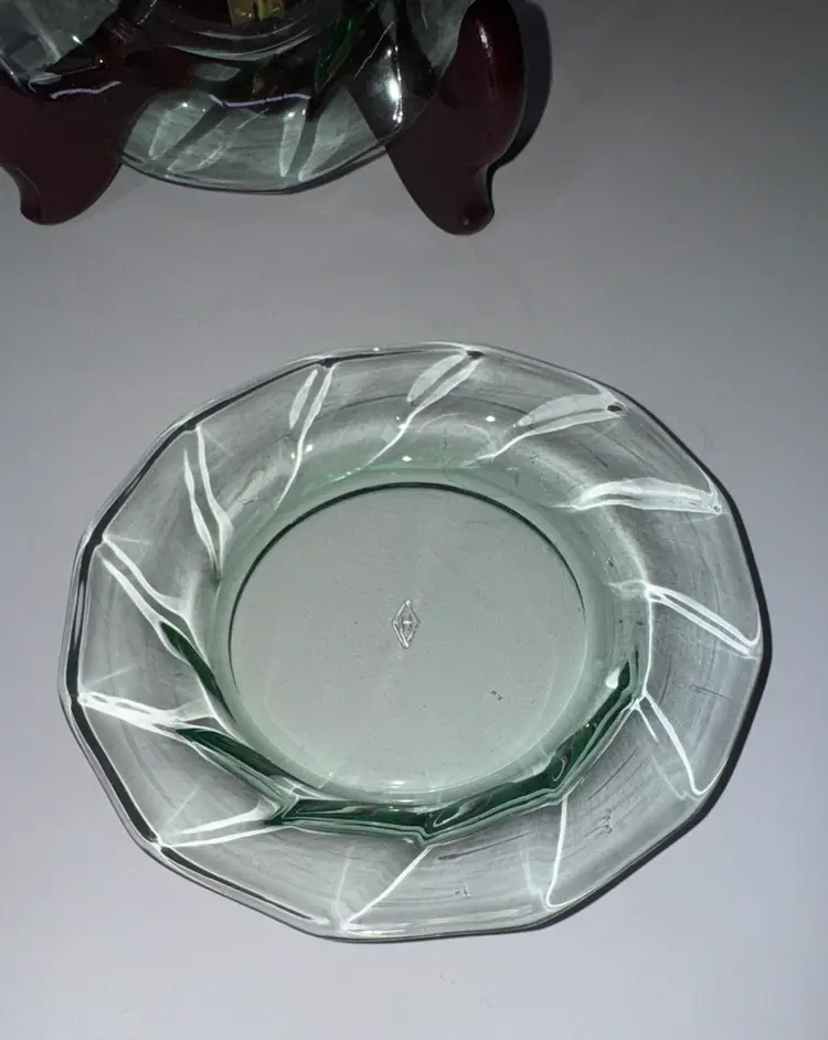 Twist Green (Moongleam) by HEISEY 4 3/8” Plate Set of 5