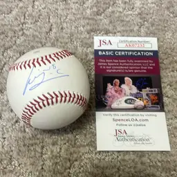 Luis Castillo Mariners Reds Autographed Baseball Sweet Spot Jsa Authenticated