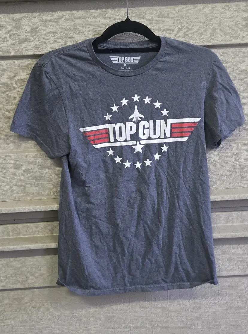 Top Gun Shirt Men's Small Logo Classic Movie Graphic Short Sleeve T-shirt