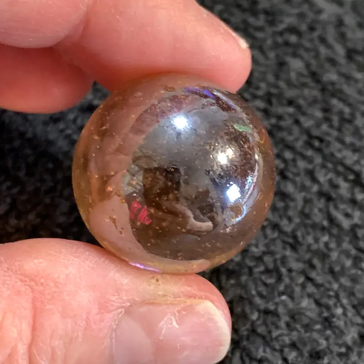 Clear Pink Glass Marble 1"