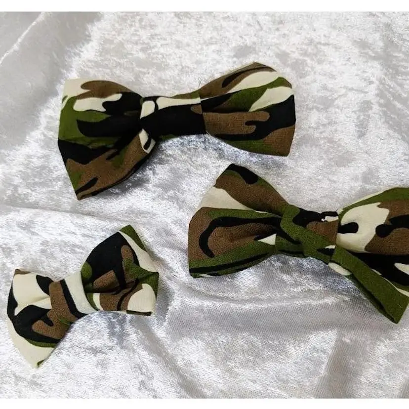 Pet Bow / Dog Bow Tie, Handmade, 3 Sizes Available -  Camo