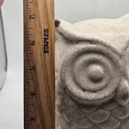 Owl figurine Ceramic Pottery 6.5" Estate Find