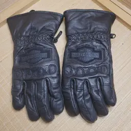 Harley-Davidson Men's H-D Waterproof Leather Riding Gloves - Black - Size XS C-3 506