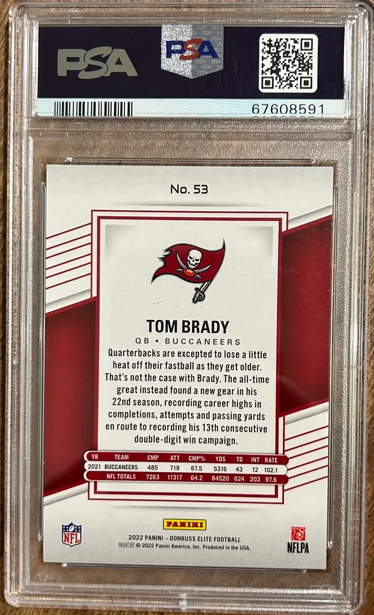 2022 Tom Brady PSA 9 
Donruss Elite-Blue
#04/10