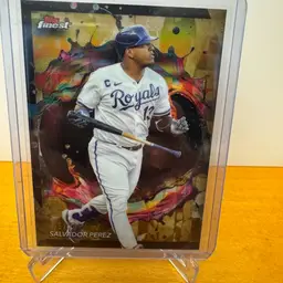 Salvador Perez 2024 Topps Finest Rare Refractor 06/20 - Kansas City Royals