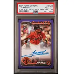 Luis Matos - Rookie - Purple Auto - PSA 10