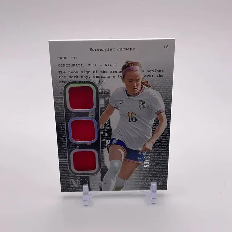 Rose Lavelle 2024-25 Panini Noir Soccer Patch Screenplay Jerseys #SJ-RLA /65 USWNT - Soccer Card