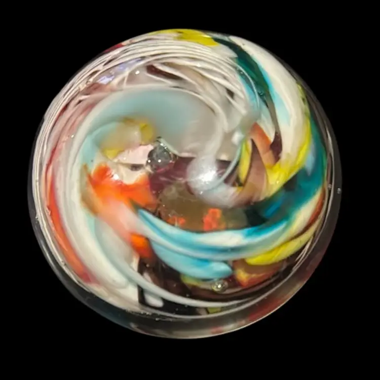Murano Multi-Colored Swirled Paperweight