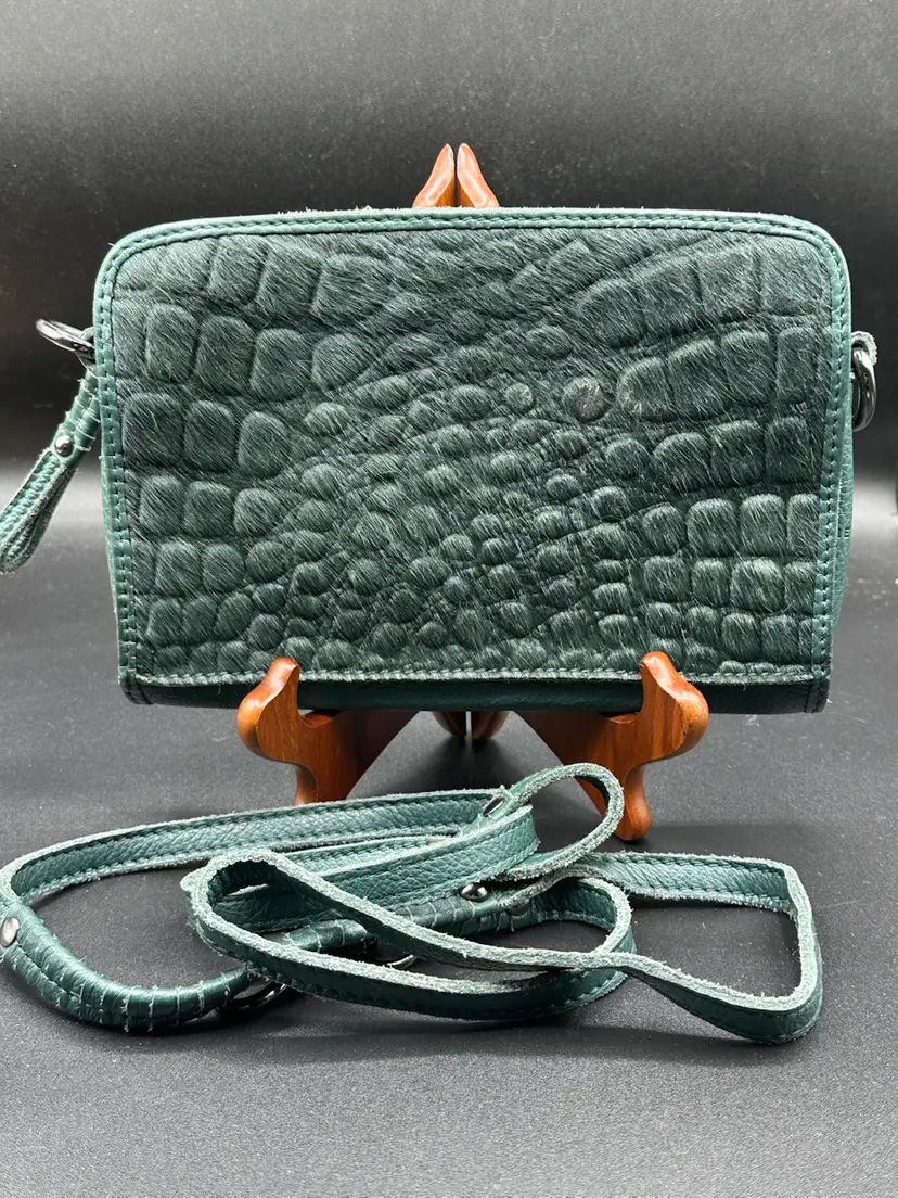 Liebeskind Berlin Emerald Green leather small crossbody bag Anthropologie exclusive