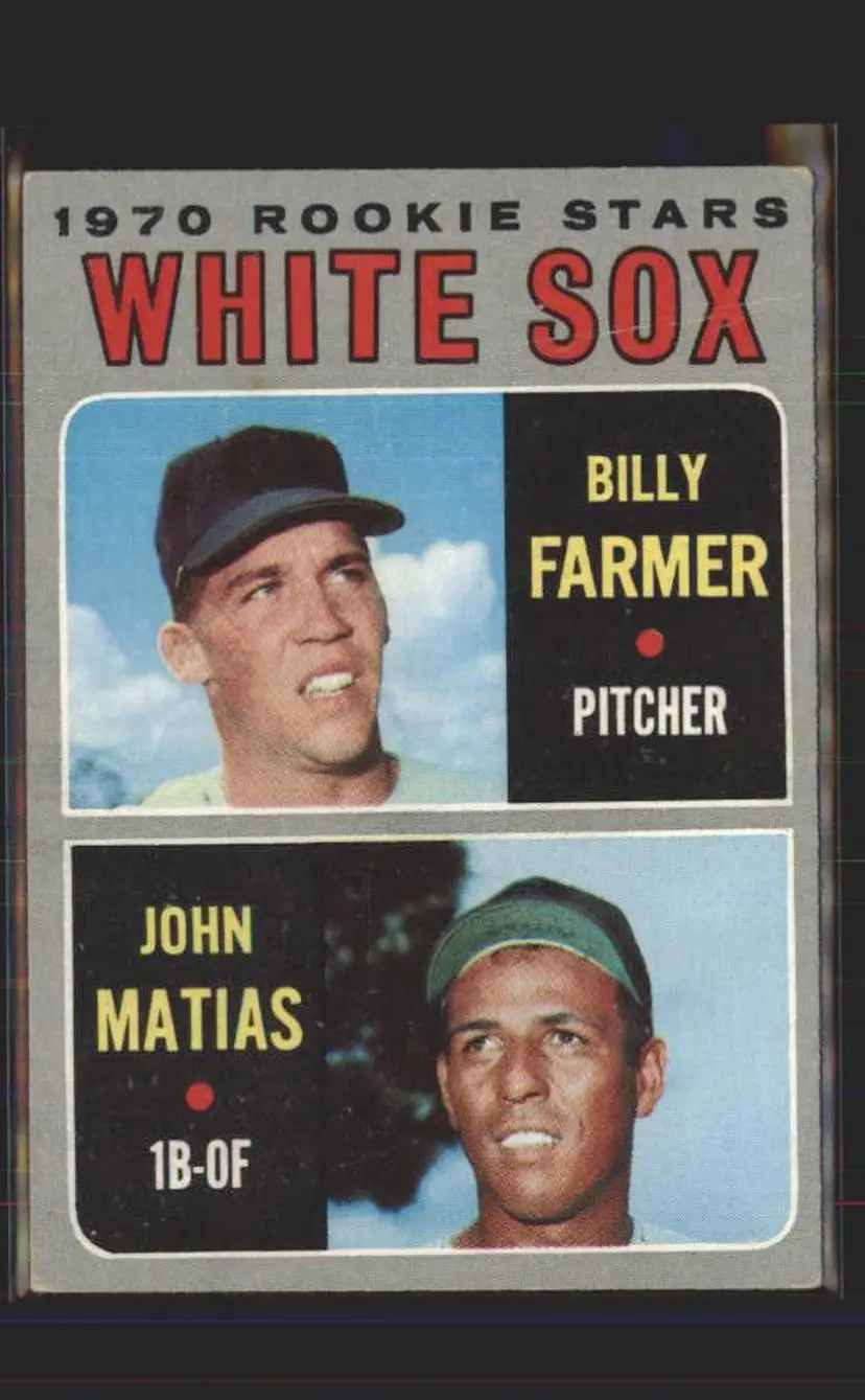 White Sox 1970 Rookie Stars (Billy Farmer / John Matias) 1970 Topps #444 - (pk6) - Chicago White Sox