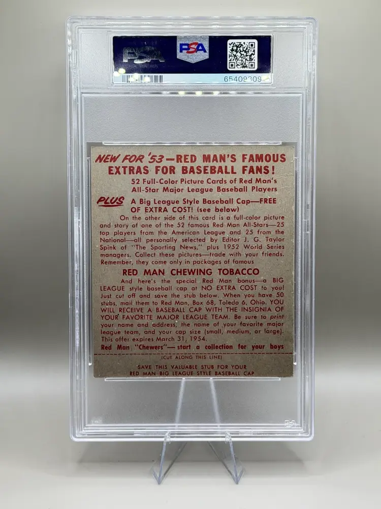 Andy Pafko • 1953 Red Man Tobacco (with Tab) PSA 4 VG-EX • Milwaukee Braves