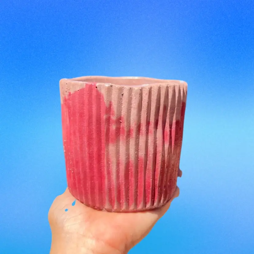 4” Berry Swirl Turtleneck Concrete Planter