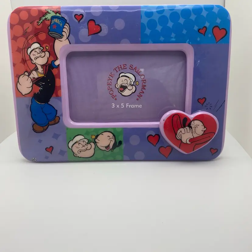Vintage Popeye And Olive Oyl 3x5 Picture Frame 8.3/4 X6.25 Like New 2003