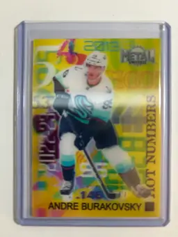 2022-23 Skybox Metal Universe Hot Numbers Andre Burakovsky Seattle Kraken