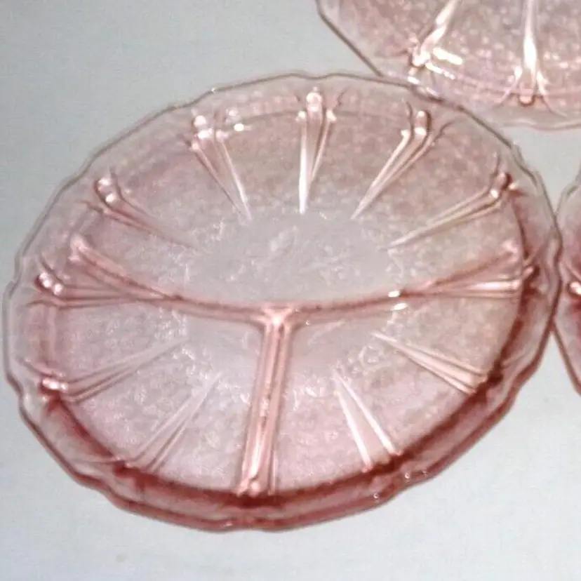 Jeannette Cherry Blossom Pink Grill/ Divided Plates 9 in. replacements, 3 avail-each sold separately!
