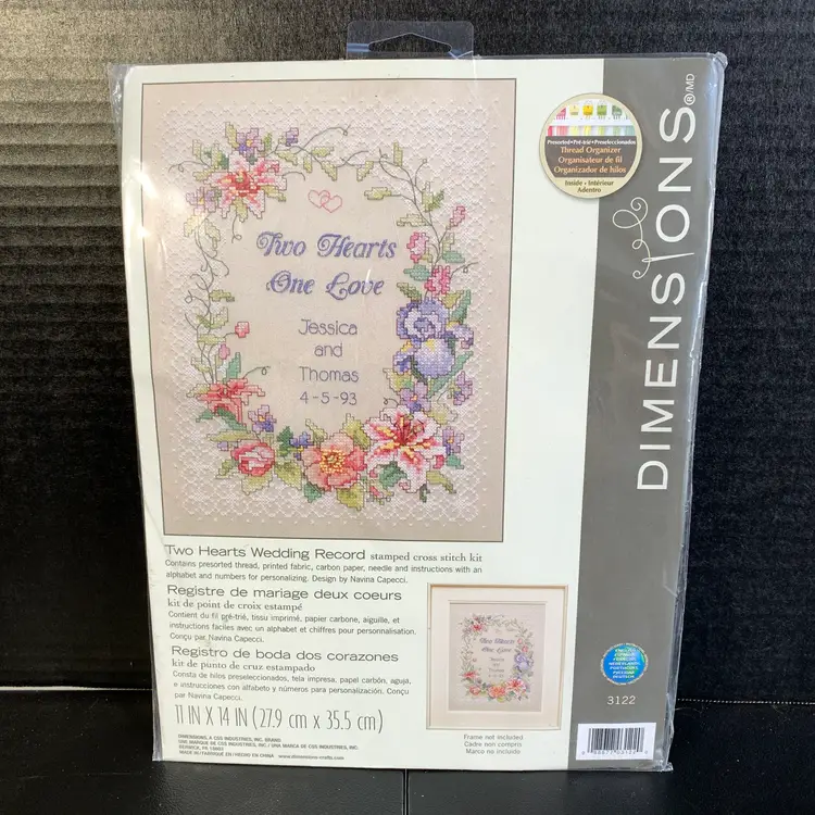 Wedding Record Stamped Cross-Stitch Kit