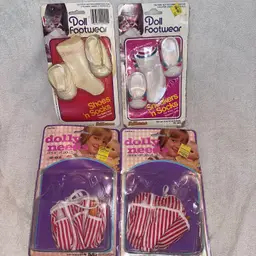 NOS 1978/1980s Vintage Totsy & Shillman Child's Doll Accessories Lot Shoes/Socks