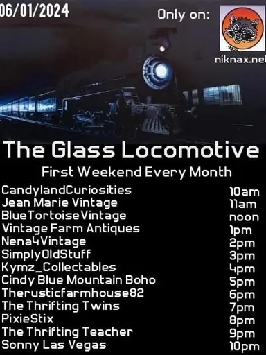 Glass Locomotive Train! W/ Pixiestix