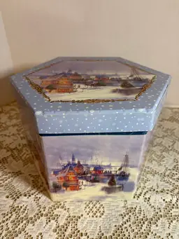 Vintage Victorian Christmas Ornaments Set Of 12 With Box